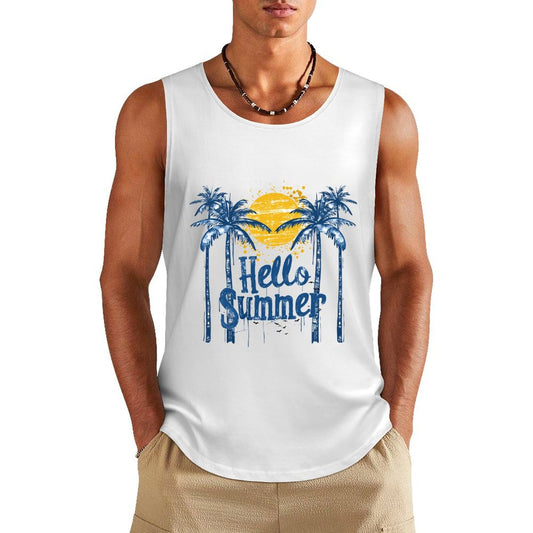 Custom Cotton Tank Top with Your Image or Logo for Men and Women White - Printgiftyk