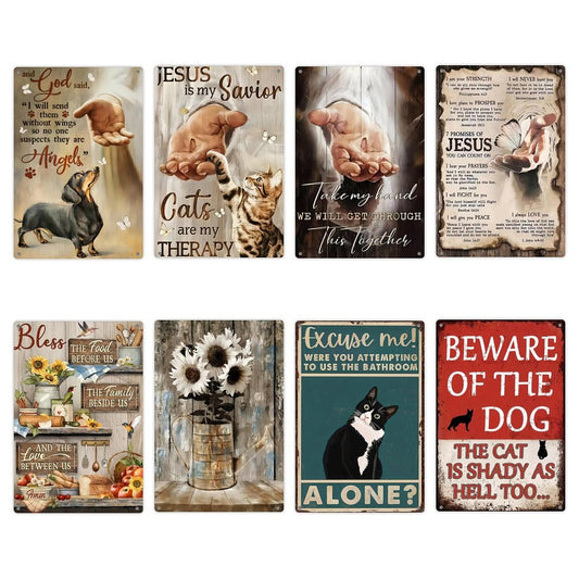 Custom Metal Tin Sign With Your Own Image/Text/Logo 8 Pieces , Packed in Cartons - Printgiftyk