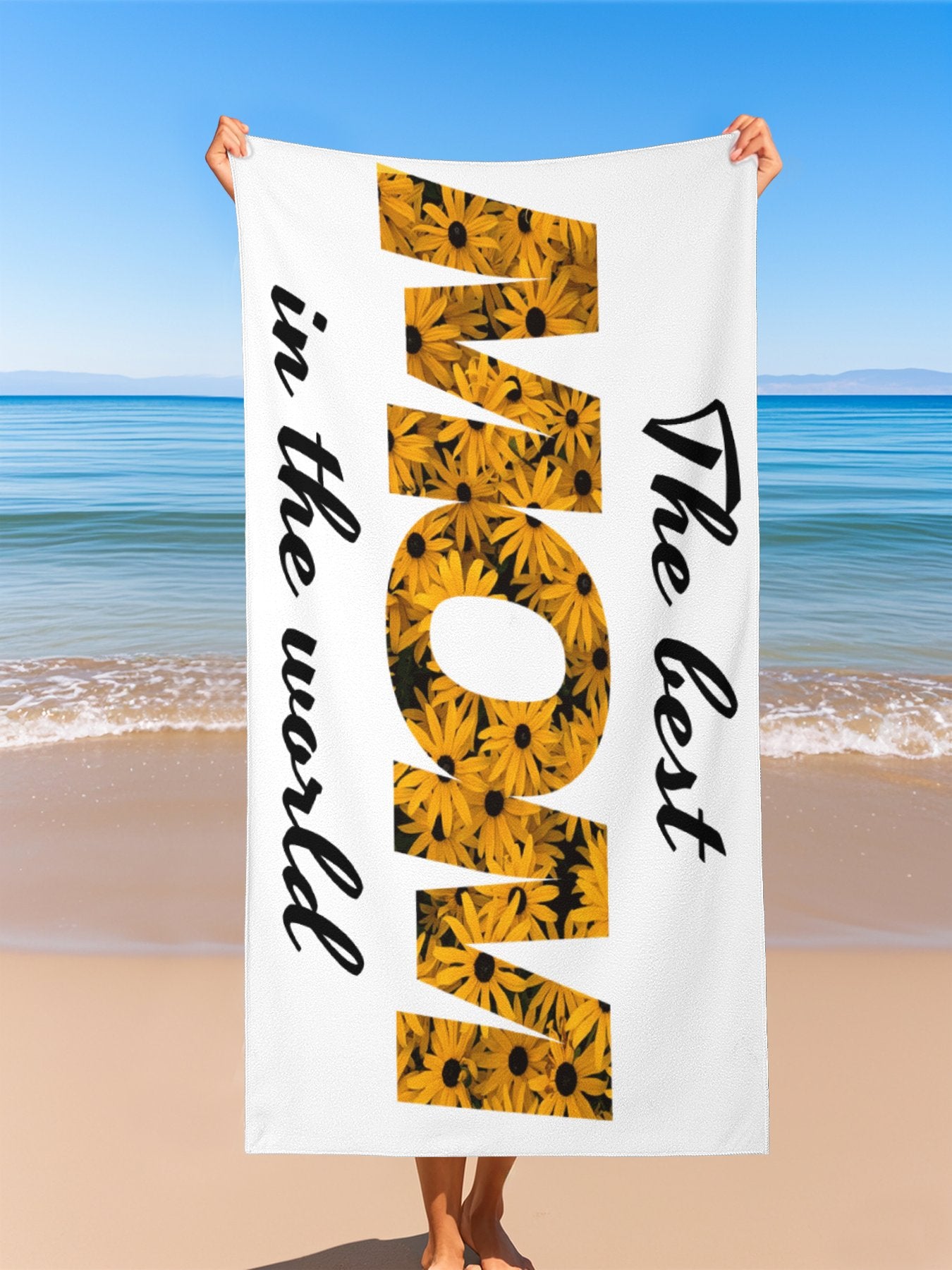 Custom Mom Beach Towel for Adult Women Mother's Day Gift - Printgiftyk