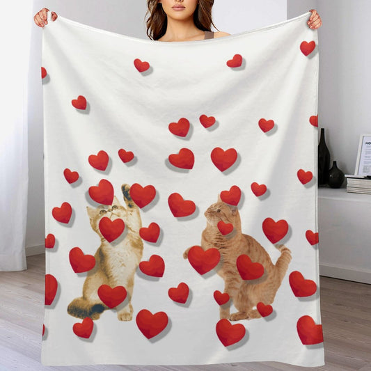Custom Pet Blanket Personalized Photos Text Throws Blankets for Couple Lover Woman Men - Printgiftyk