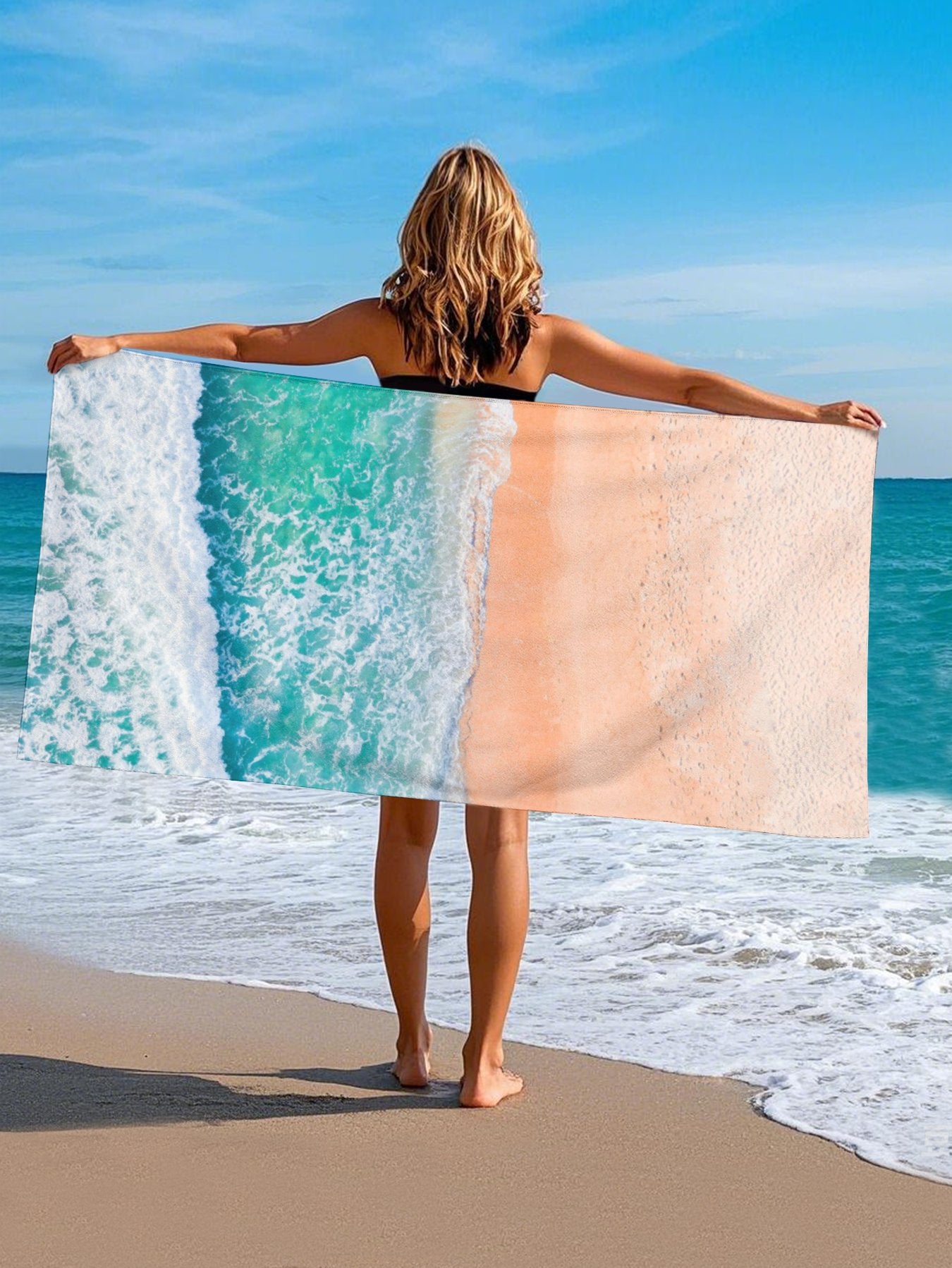 Custom Personalized Beach Towel with Photos and Text for Men Women - Printgiftyk