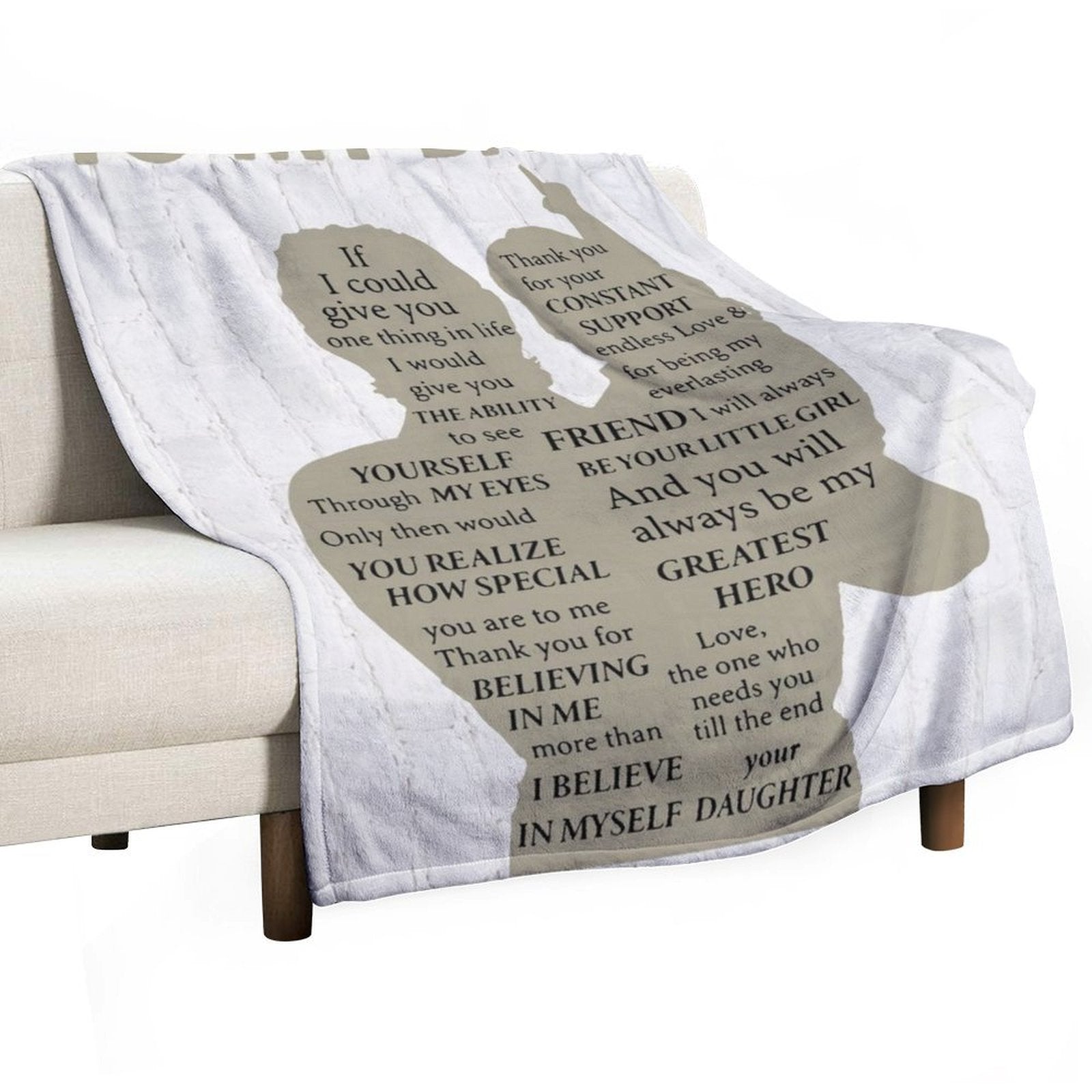 Gifts for Dad from Daughter to My Dad Blanket Best Gift for Fathers Day Birthday Christmas Throw Blanket - Printgiftyk