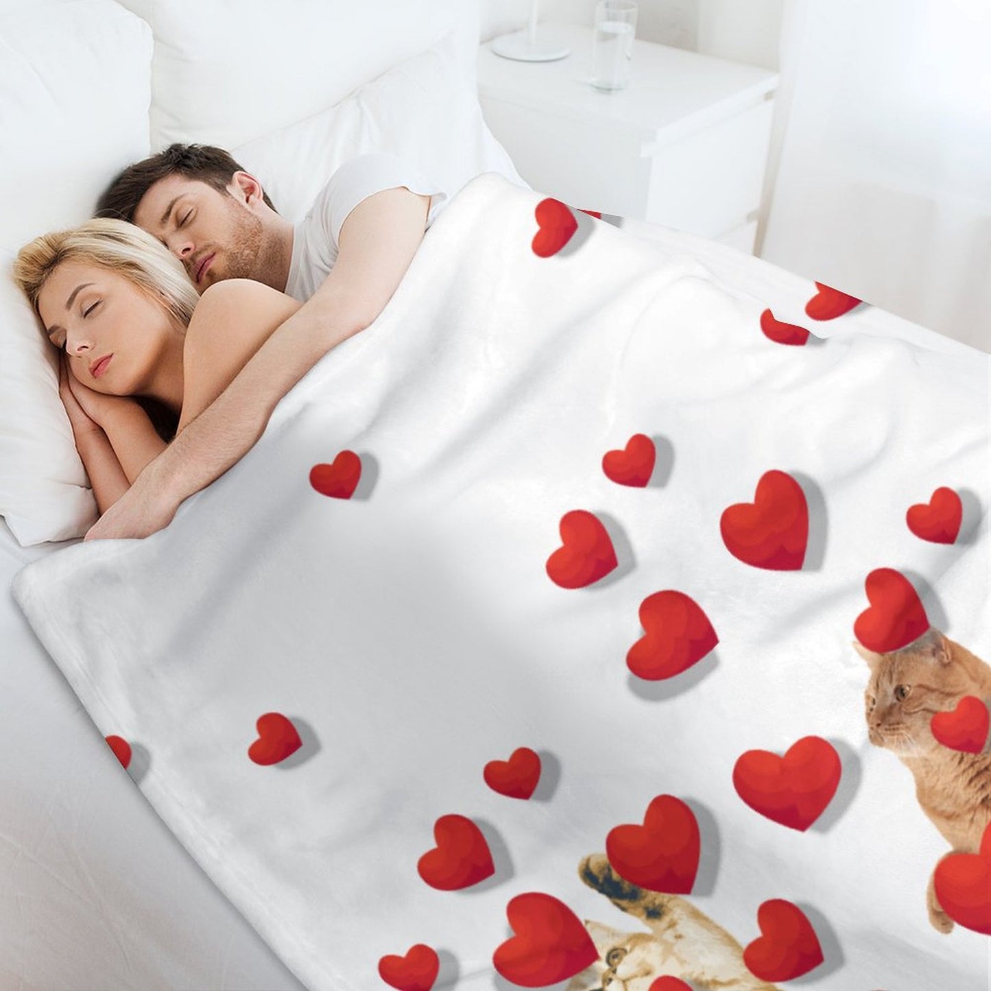Custom Pet Blanket Personalized Photos Text Throws Blankets for Couple Lover Woman Men - Printgiftyk