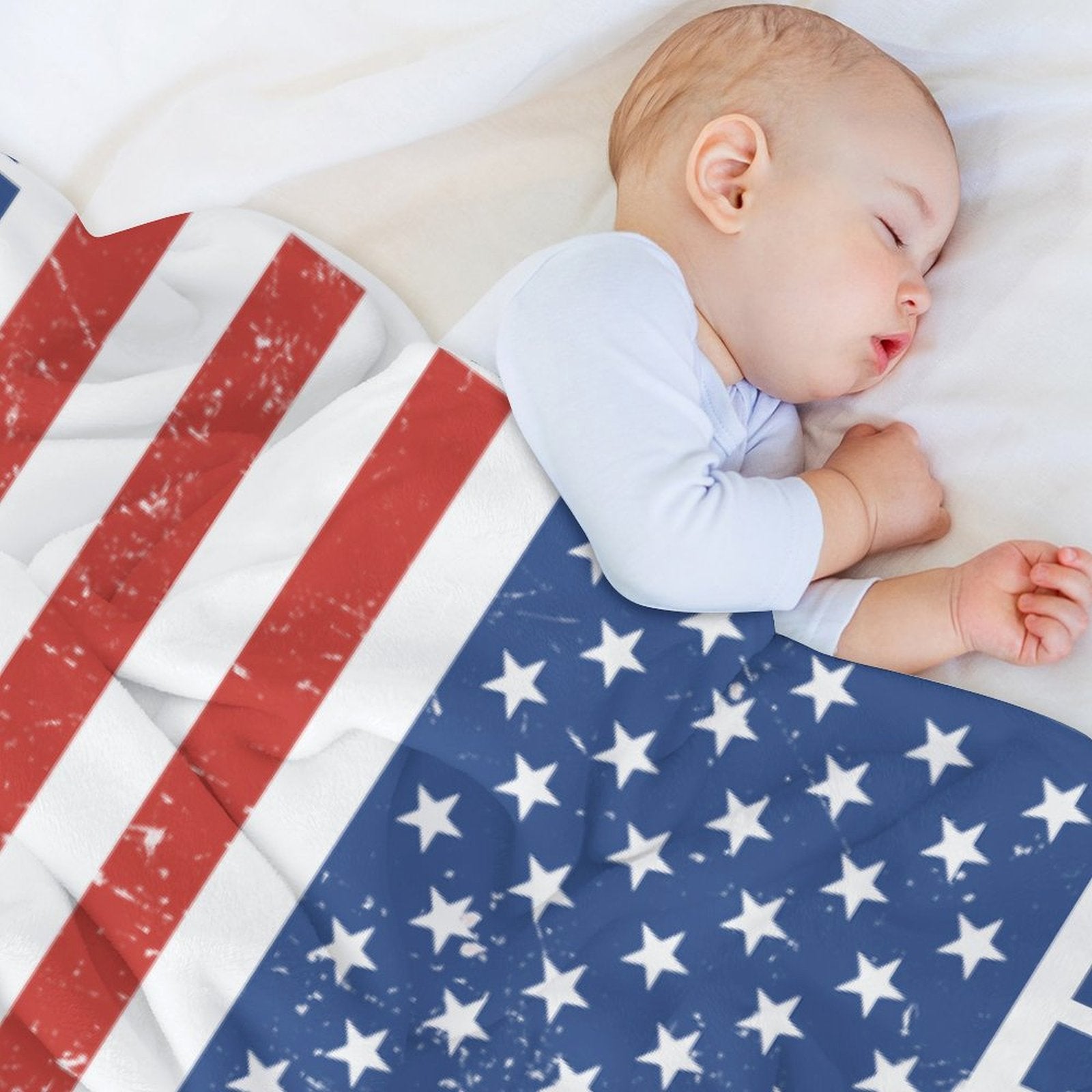 Independence Day 4th of July Throw Blanket, Red Blue Stars American Flag Star Patriotic Throw Blanket - Printgiftyk