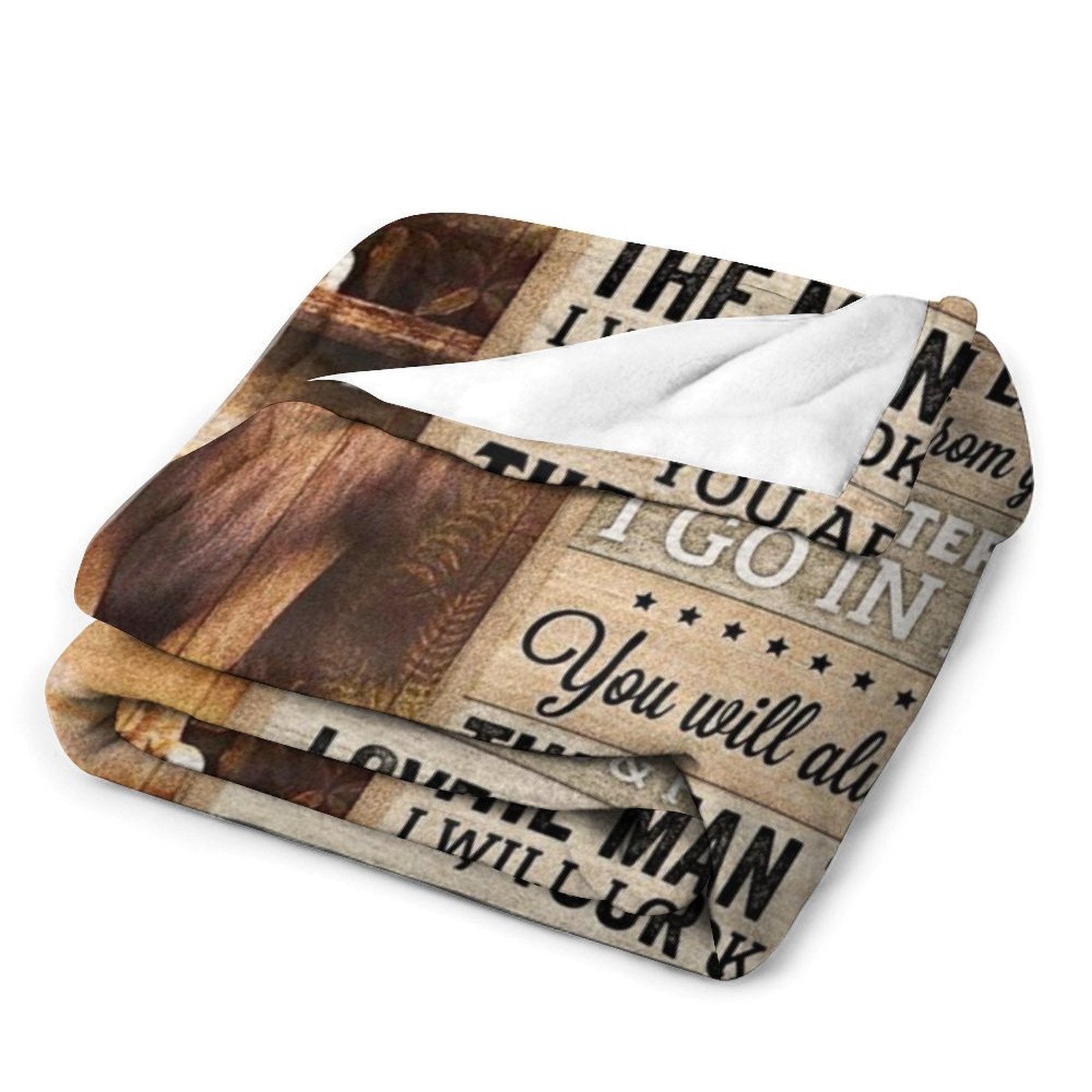 To My Dad Blanket Gifts for Dad from Son Best Gift for Fathers Day Birthday Christmas Vintage Lion Letter Throw Blanket - Printgiftyk