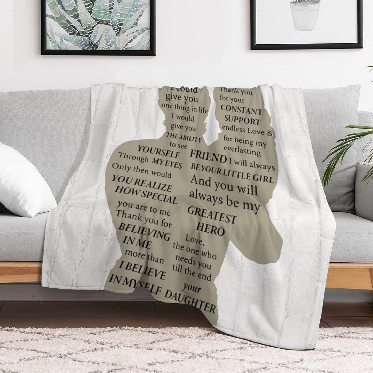 Gifts for Dad from Daughter to My Dad Blanket Best Gift for Fathers Day Birthday Christmas Throw Blanket - Printgiftyk