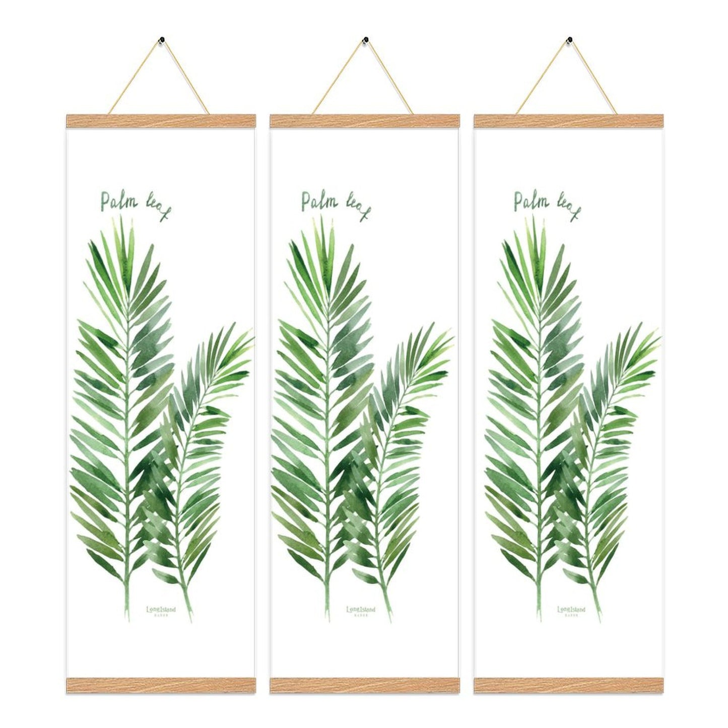 3 Pack Custom Photo Prints with Magnetic Hanger Frame Canvas Poster Prints (Pine Color） - Printgiftyk