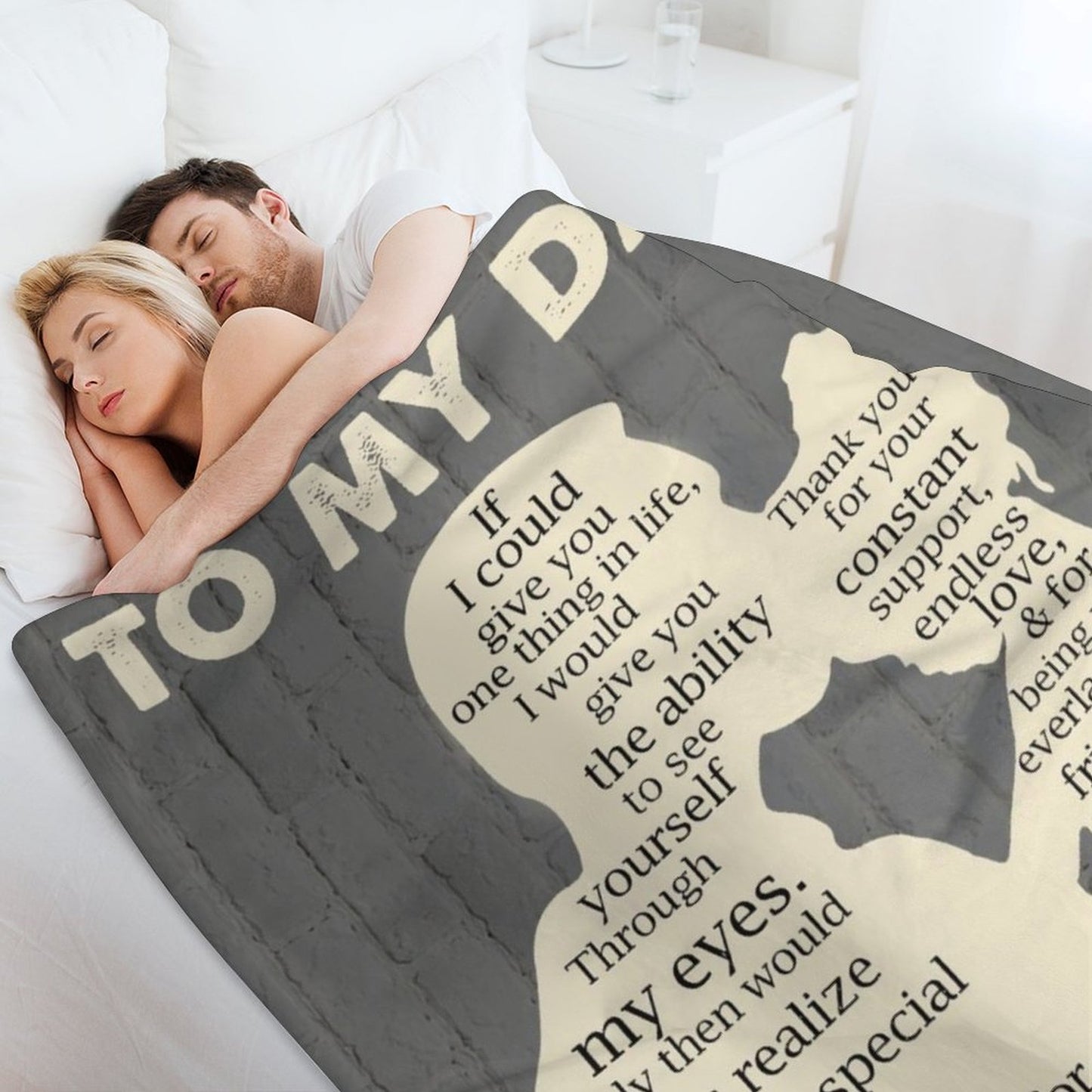 Gifts for Dad from Daughter to My Dad Blanket Best Gift for Fathers Day Birthday Christmas Presents - Printgiftyk
