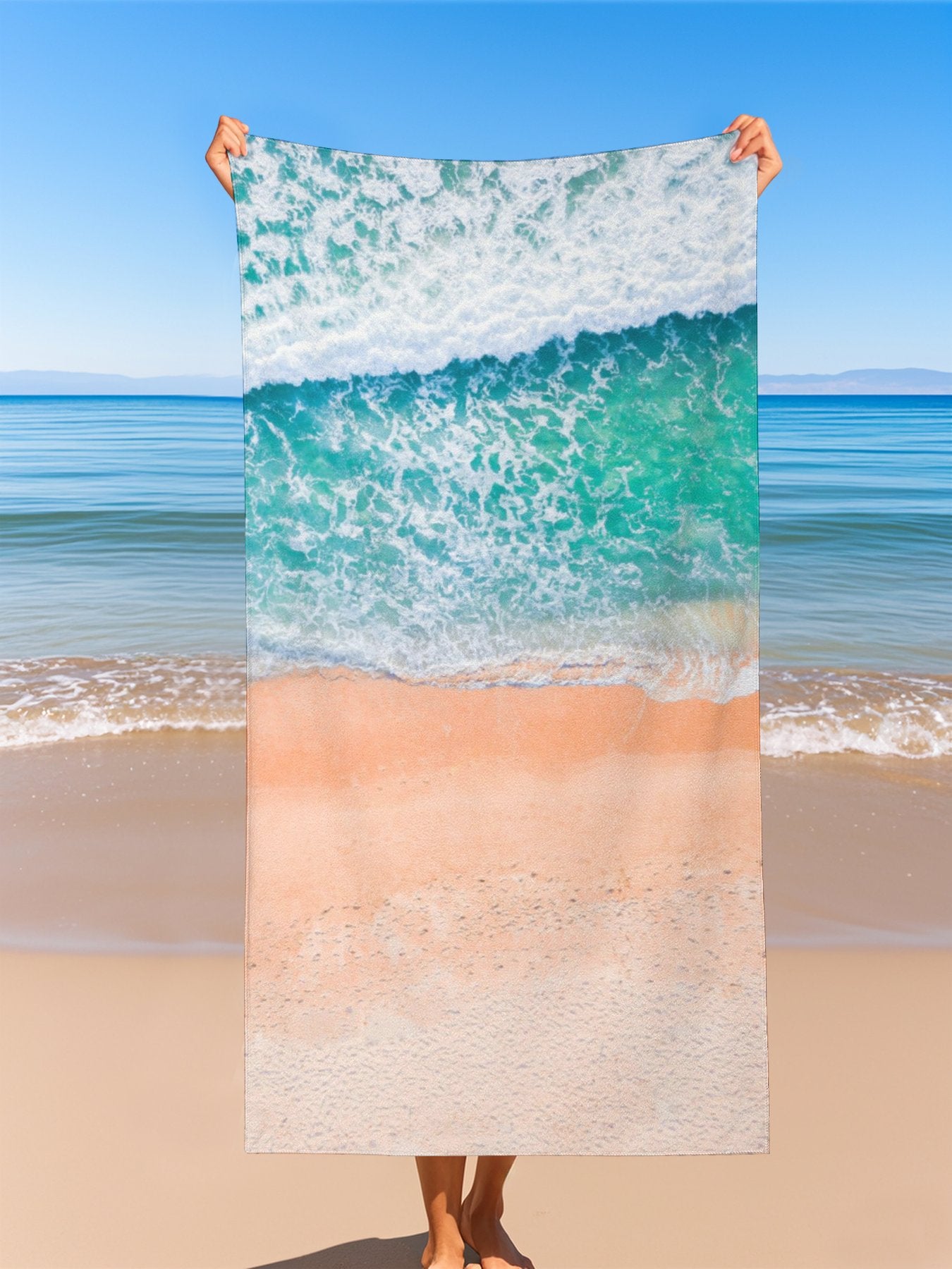 Custom Personalized Beach Towel with Photos and Text for Men Women - Printgiftyk
