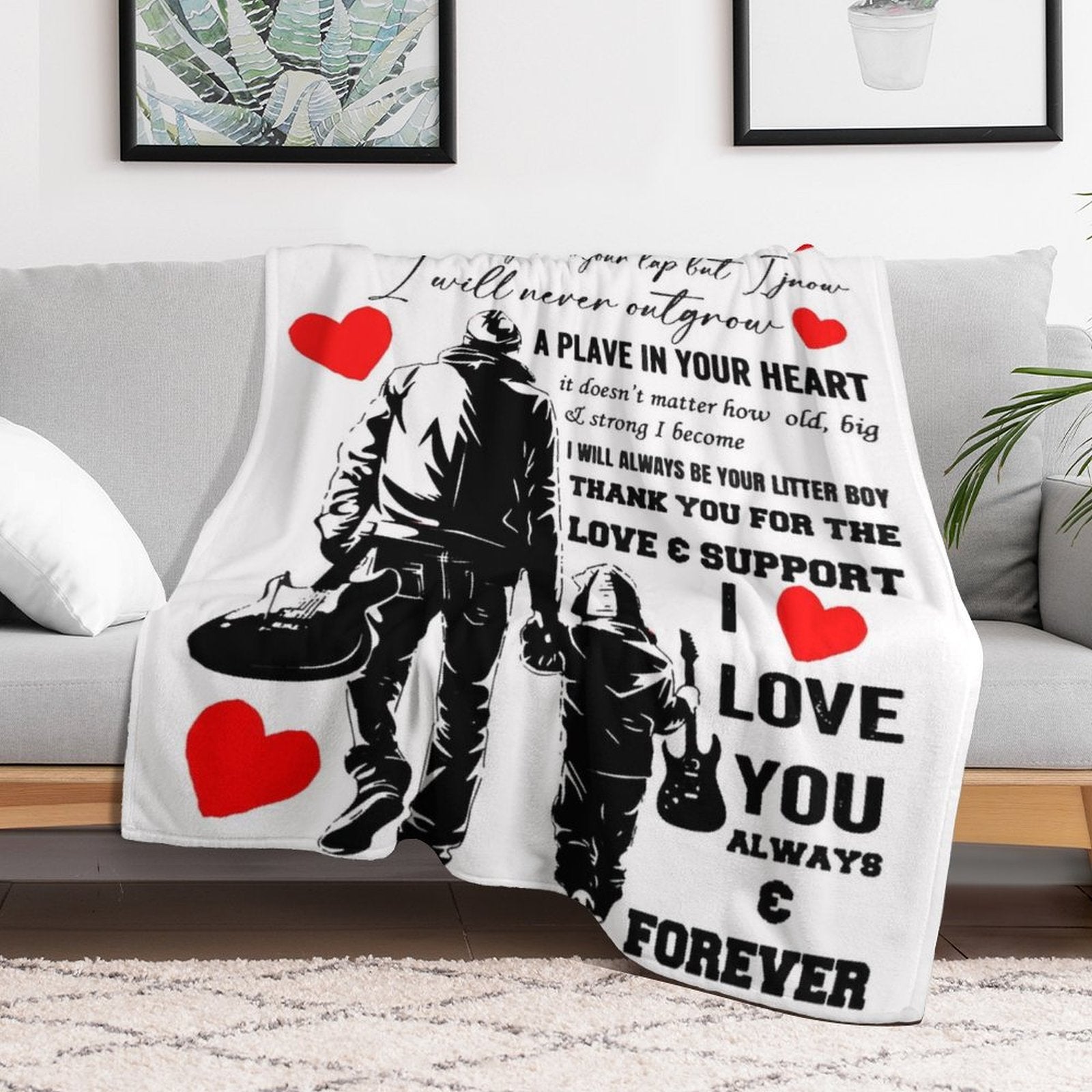 To My Dad Blanket Gifts for Dad from Child Best Gift for Fathers Day Birthday Christmas - Printgiftyk