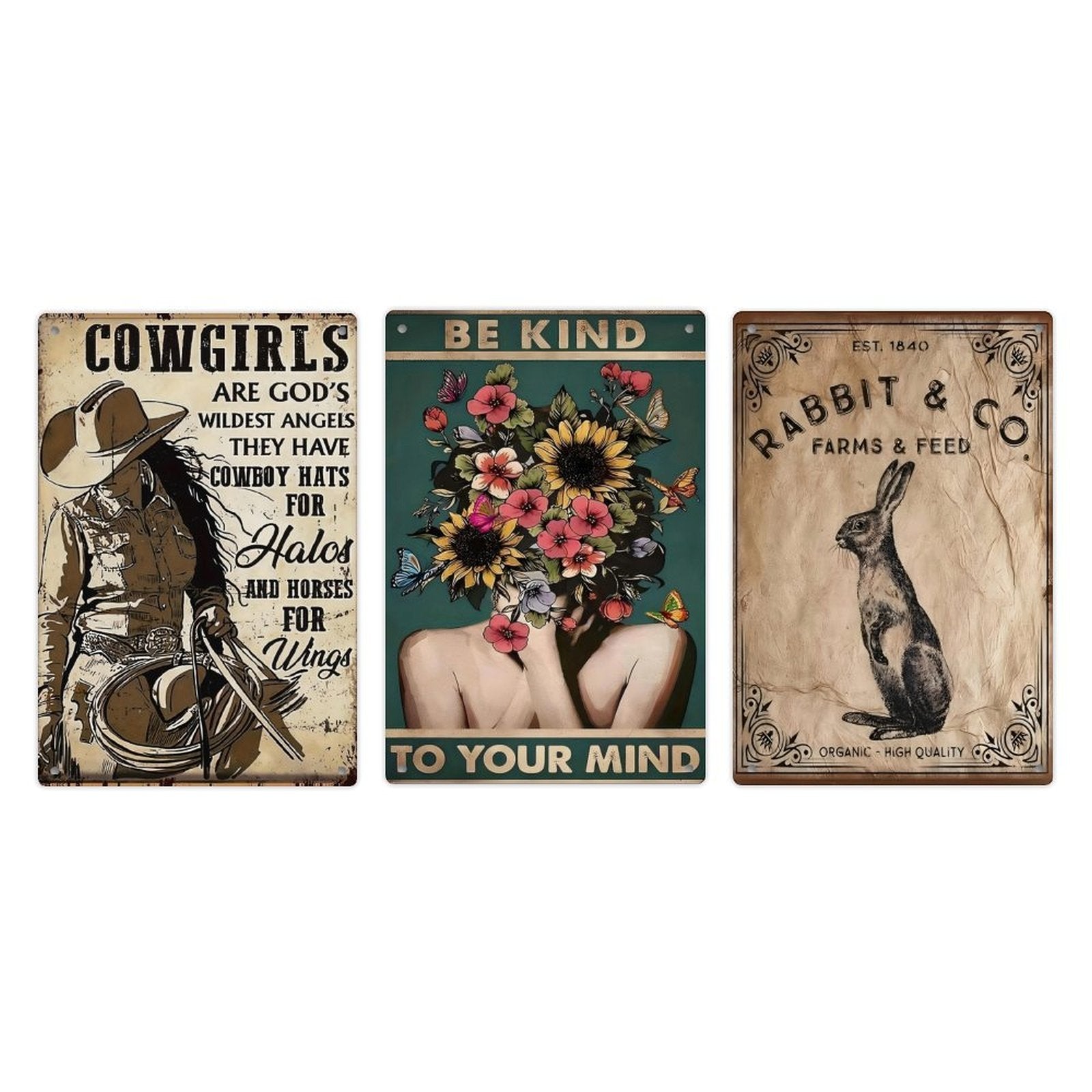Custom Aluminum Sign Personalized Metal Sign Design Your Own Image Or Text 3 Pieces - Printgiftyk