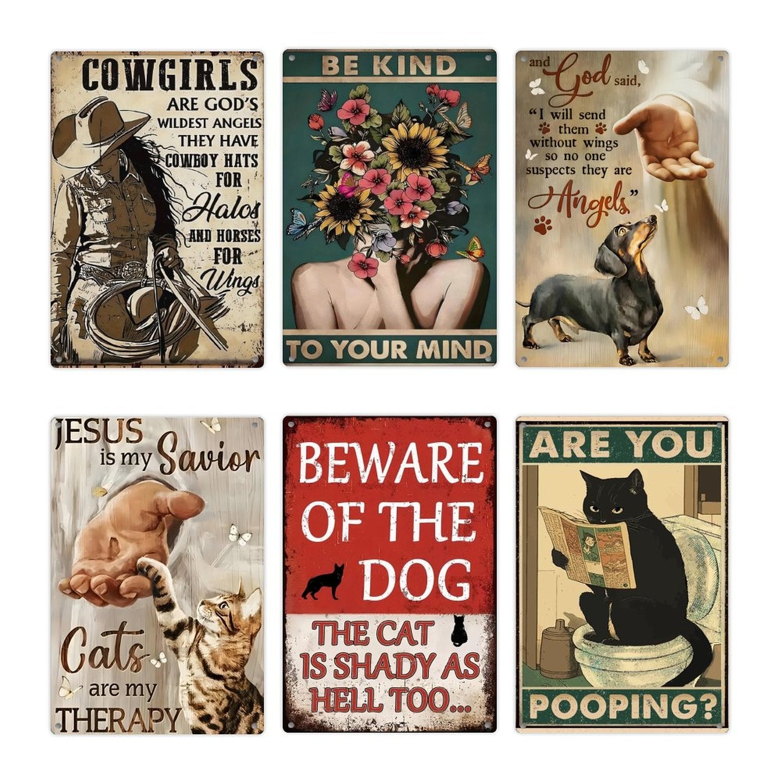 Custom Aluminum Sign Personalized Metal Sign Design Your Own Image Or Text 6 Pieces - Printgiftyk