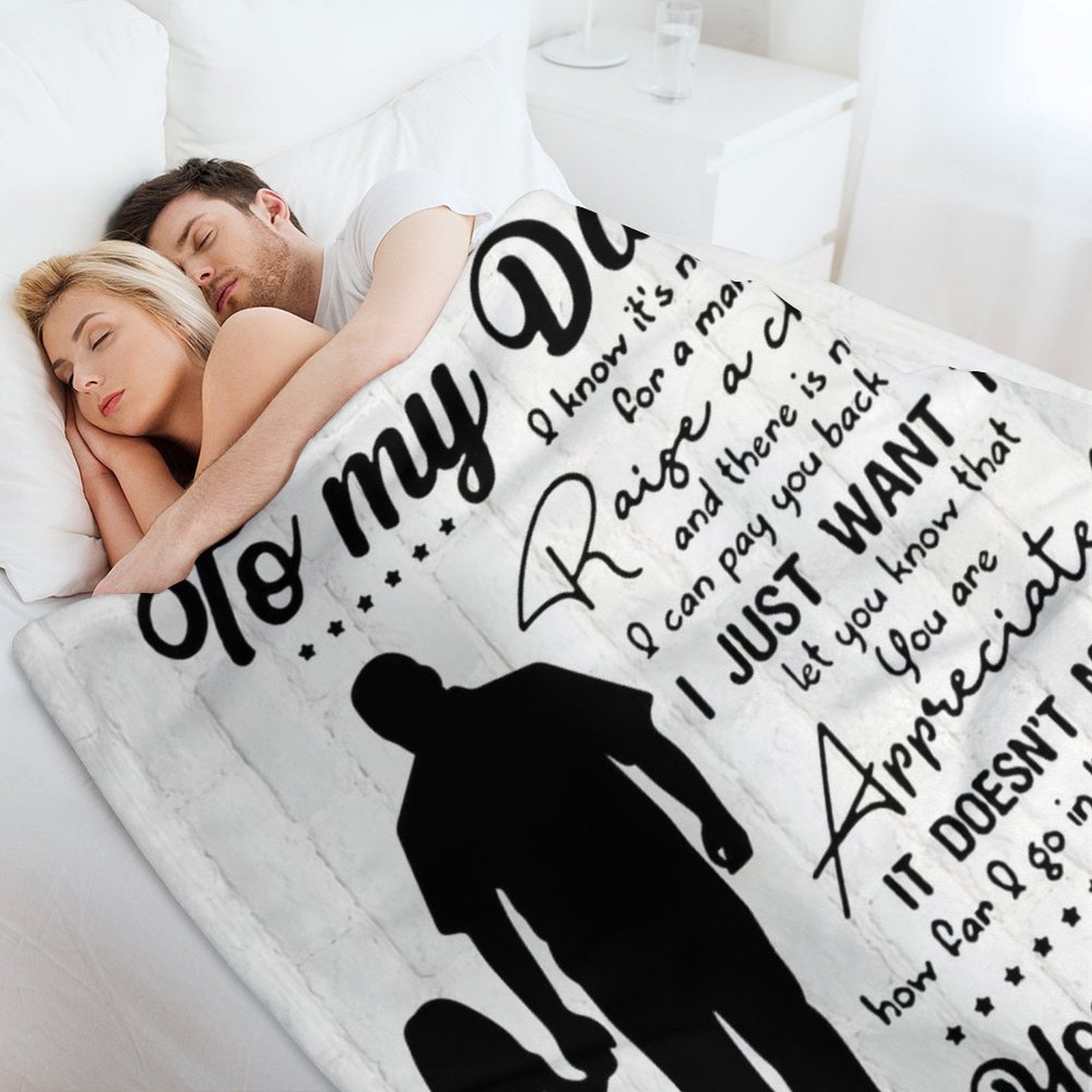 Gifts for Dad from Daughter to My Dad Blanket Best Gift for Fathers Day Birthday Christmas Valentines Day - Printgiftyk